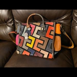 Multicolor designed purse.